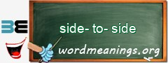 WordMeaning blackboard for side-to-side